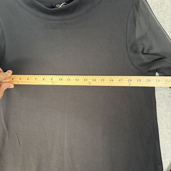 NWT Ador Women’s M Chiffon Modal High Neck Flare Cuff Blouse Witchy Goth Vampire - Picture 6 of 13